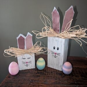 Easter Bunny Decor with Pastel Eggs